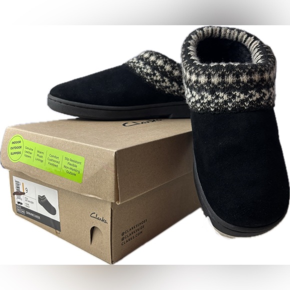 Clarks Cozy Genuine Suede Women's Slip-On Slipper Shoes - Picture 10 of 10